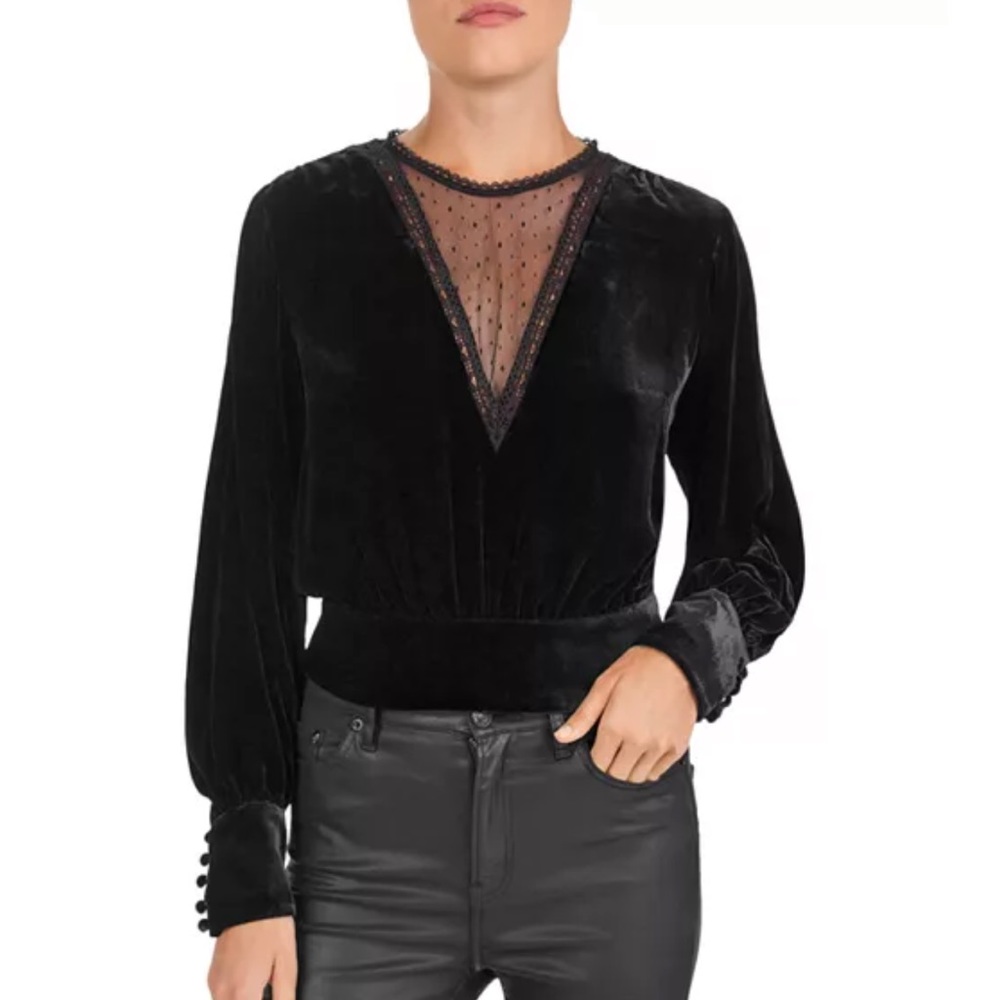 Kooples black long sleeve top